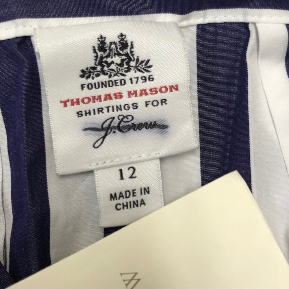 Thomas Mason x J Crew Striped Apron Dress NEW - Picture 6 of 7